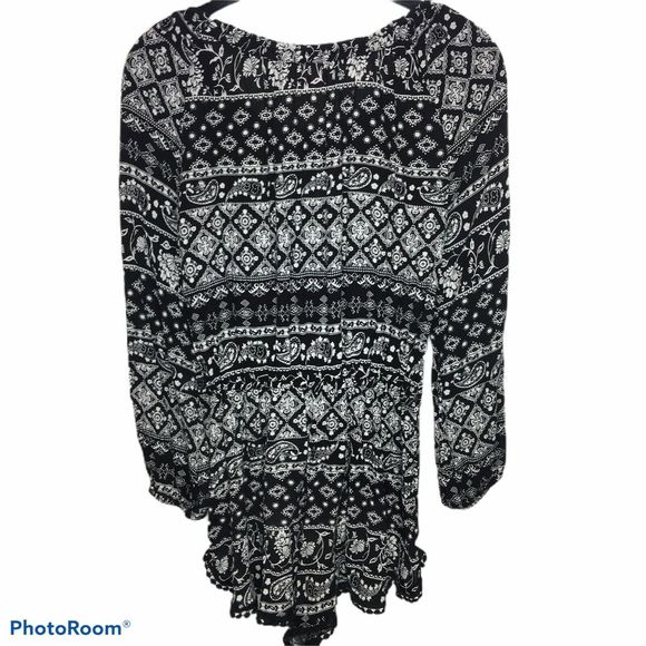 Band Of Gypsies Boho Elastic Waist Romper‎ Size XS - Picture 3 of 4